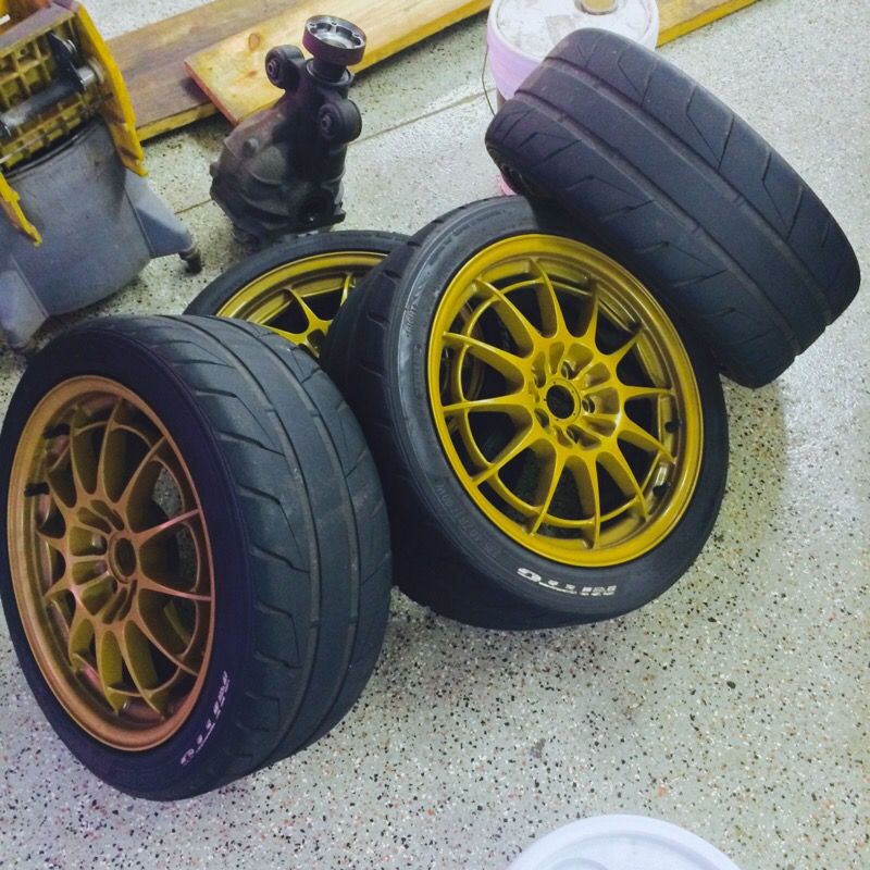 Rare Enkei NT03 +M track wheels/Tires.