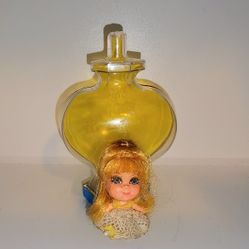 Vintage 1960s Liddle Kiddle Kologne bottle and Honeysuckle doll