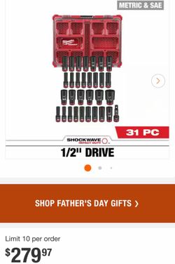 Milwaukee Impact-Duty 1/2 in. Drive Metric SAE