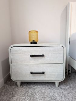 Camile White 2-Drawer Nightstand – $100 (Moving Sale)