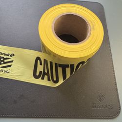 3 Inch Yellow Caution Tape Standard Barricade Tape Used A lot Of Tape left.   Great condition