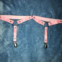 Leg Harness Pink Belt Heart With Clip