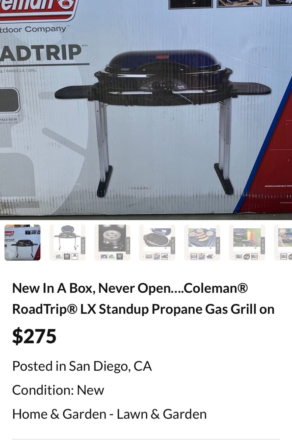New In A Box, Never Open….Coleman® RoadTrip® LX Standup Propane Gas Grill on