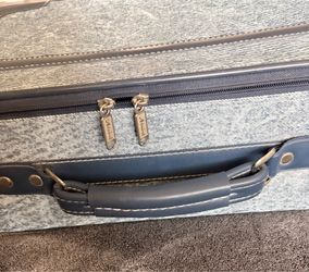 Vintage Admiral Gray Tweed Carry-On Suitcase – Retro 70s/80s Travel Bag