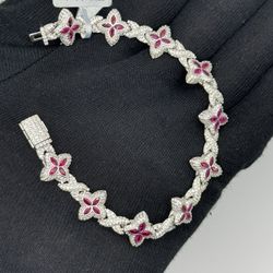 Moissanite 92.5 Silver Bracelet 4.33 Ct D Color 