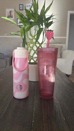 Starbucks pink collection cups