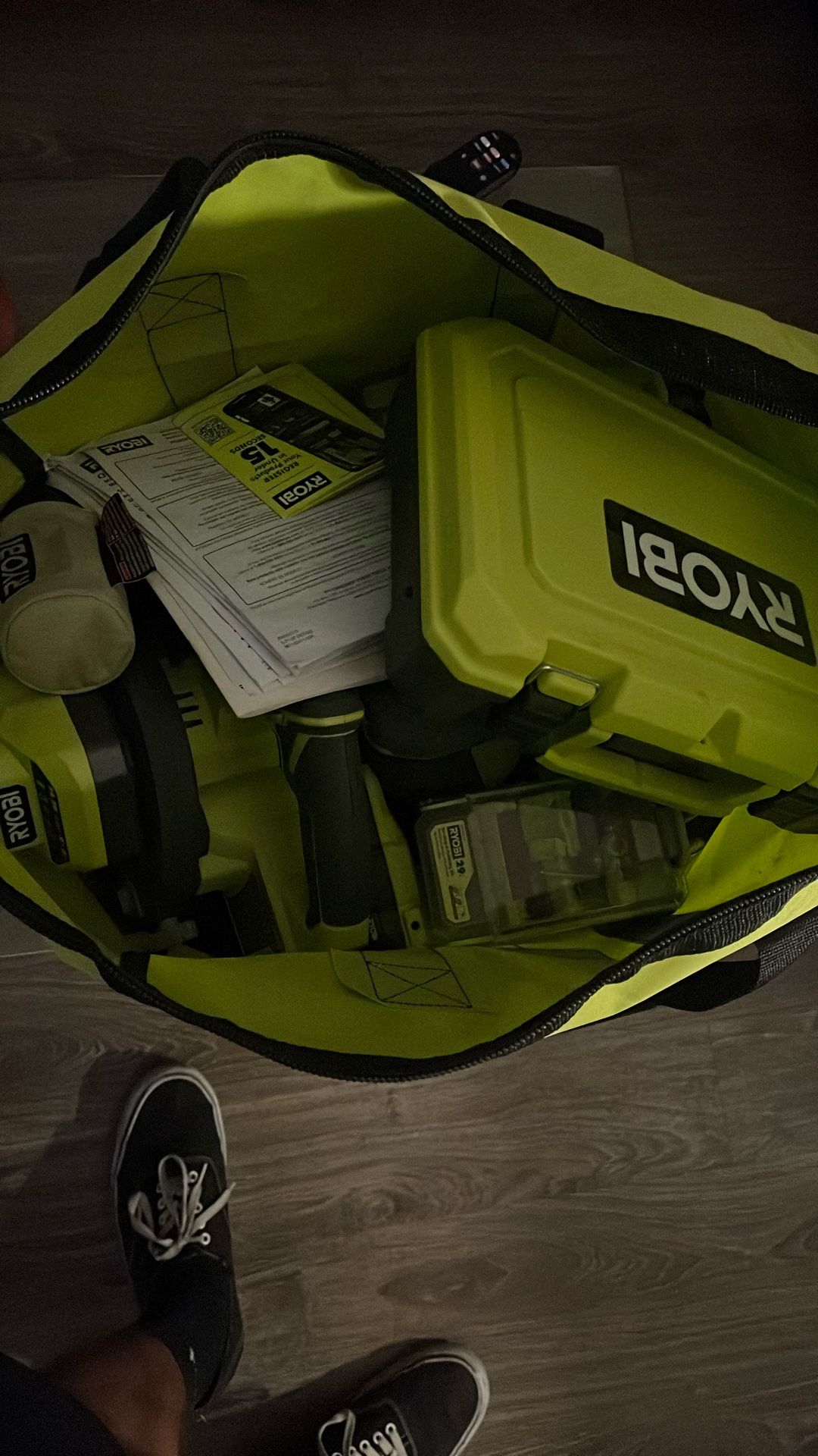 Ryobi ONE+ 18V Cordless 5-Tool Combo Kit with (2) 1.5 Ah Batteries, Charger, and Tool Bag