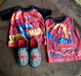 Size 3T Boys Marvel Spider-Man Shirts & Spider Slippers