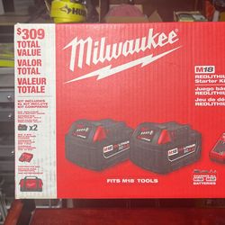 $309 Value Brand New M18 Fuel Red lithium Starter Kit W/ 2x XC4.0 Ah Batteries And Fast Charger