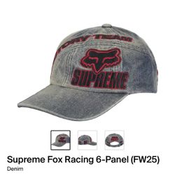 Supreme fox racing 6-panel hat