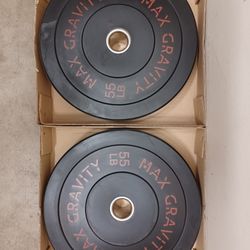55 lb Olympic Bumper Pairs $1 per pound,  New