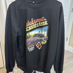 SHEIN Black Welcome Men Sweatshirt Size Medium 