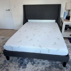 Full Platform Bed + Tulo 6” Memory Foam Bamboo Mattress