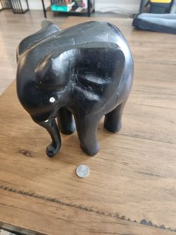 Antique Ebony Wood Elephant