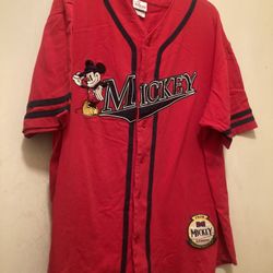 Vintage Disney Store Jersey Size XL Red Men 