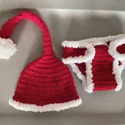 Baby Santa Hat And Bloomer