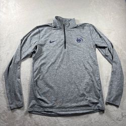 Nike Penn State Nittany Lions Jacket Men’s L Gray Dri Fit 1/4 Quarter Zip #1A