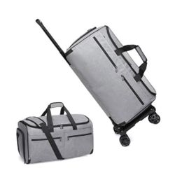 Bukere Rolling Garment Bag, Travel Garment Duffle Bag with Wheels, Carry on 3 in 1 Suit Luggage Bag with Detachable Trolley for Men Women Business Wee