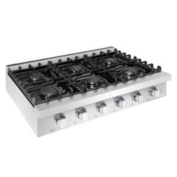 New Open box 36" Stainless Steel Professional Style Slide-In Gas Cooktop