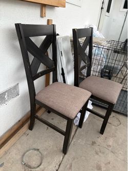 2 chairs wood