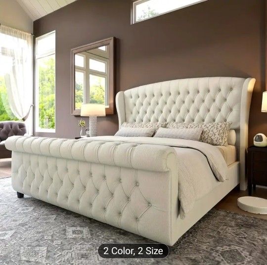 Chenille Platform Bed‼️‼️