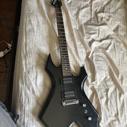 BC Rich Warlock Bronze Series 6 String Electric Guitar (Black)