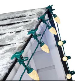C9 68Ft Led Christmas String Lights 100 LED with Quick Clips Outdoor Waterproof Strawberry Lights, Commercial Grade Extendable for Indoor Outside Roof