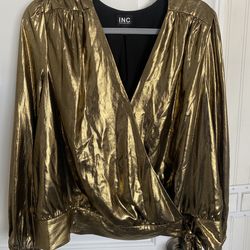 INC Women’s Gold Blouse (L)