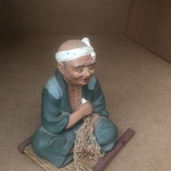 Sitting Old Man Fishermen