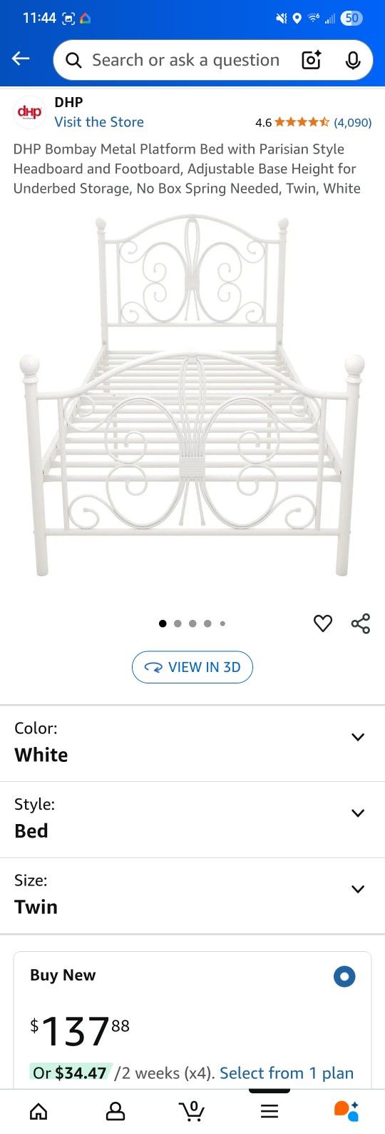 White Twin Bed Frame