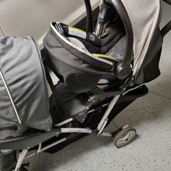 Greco Duoglider Double Stroller With Car Seat