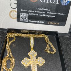 Gold Moissanite Pendant