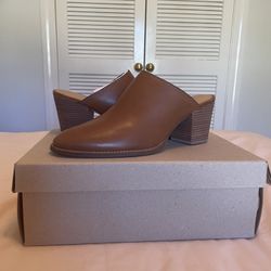 NWT Madewell Cognac Harper Mules - size 9