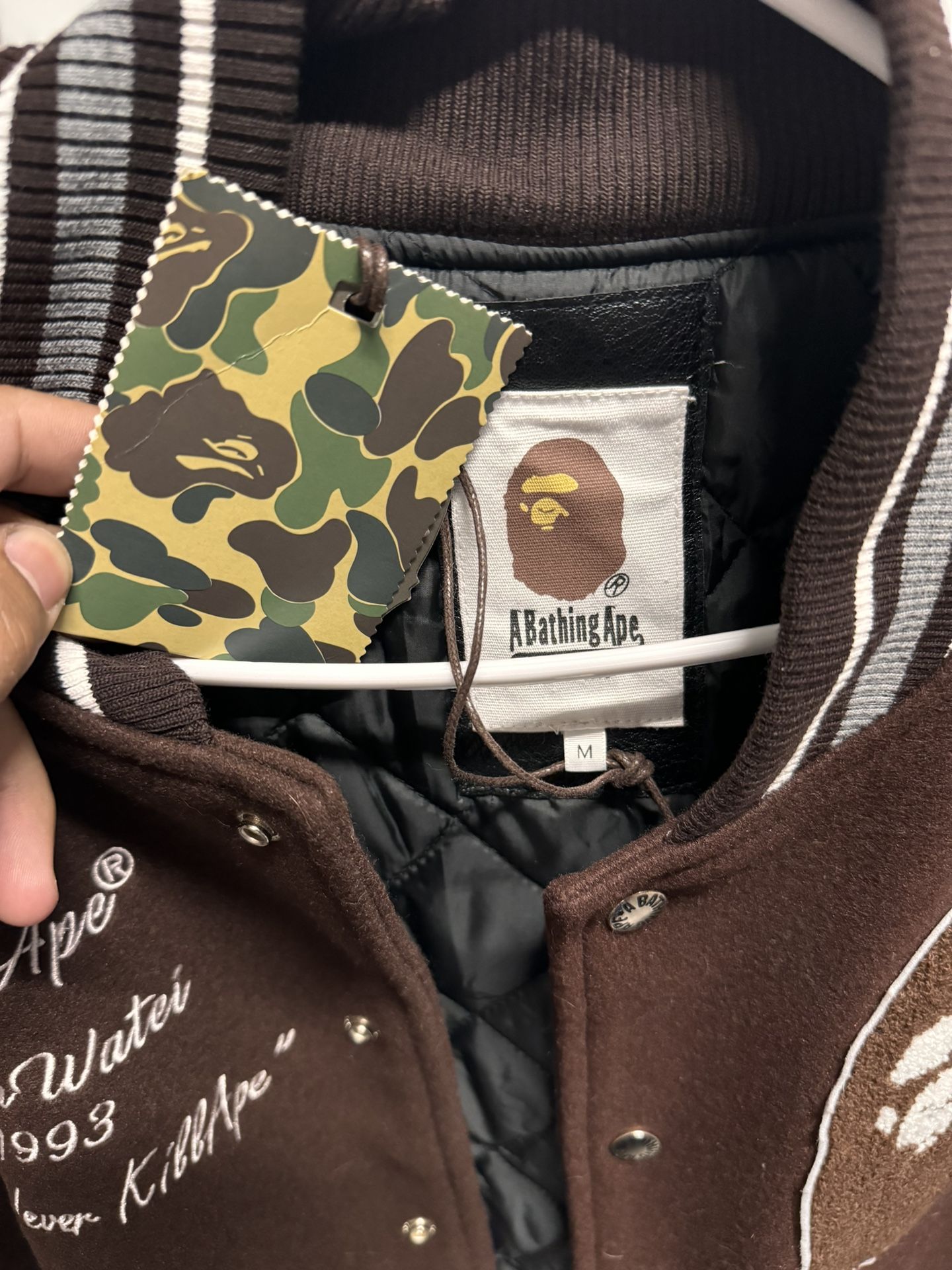 BAPE A Bathing Ape Varsity Jacket