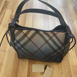 Authentic Burberry Blue Ombre Supernova Check Tote/Bag
