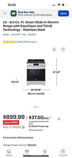 LG ThinQ Gas Stove/Oven