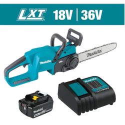 Makita LXT 14 in. 18V Lithium-Ion Brushless Electric Battery Chainsaw/Pole Saw Kit (4.0 Ah)