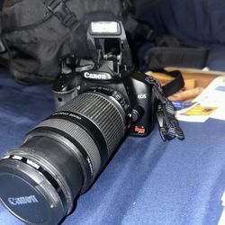 Canon Rebel XSi DSLR Camera with EF-S 18-55mm & 55-250mm lenses