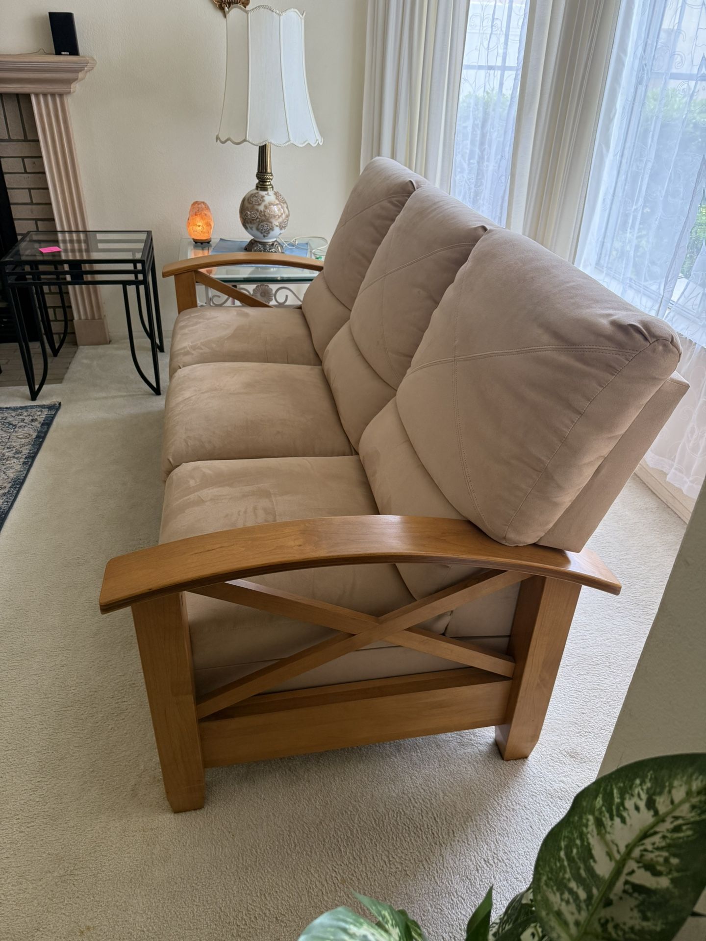 3 Seater Brown Sofa