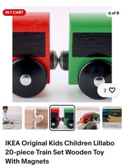 Ikea Lillabo WOODEN TRAIN Toy Vehicle Play Set Lot track  Wood