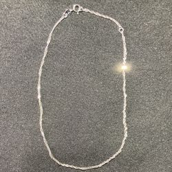 10K WHITE GOLD SINGAPORE ANKLET/BRACELET