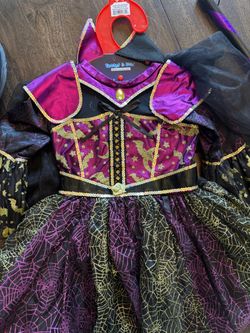 Girls Purple Witch Halloween Costume Dress