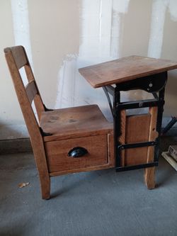 Vintage kids school desk