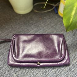 Hobo Kisslock Wristlet Purple