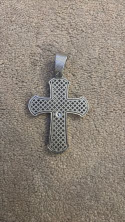 iced out cross pendant