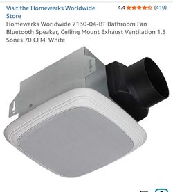 Homework’s bathroom fan with Bluetooth speaker