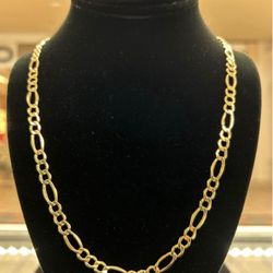 10k Real Gold Figaro Chain 6.5mm 