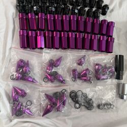 M12x 1.5 Purple Lug Nuts 24 Pieces 