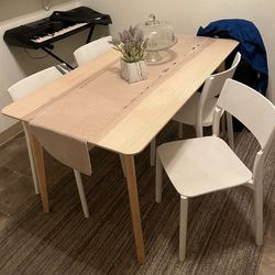 Ikea Dining Table With Four Chairs Set