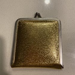 1950s Gold Compact Mirror 
